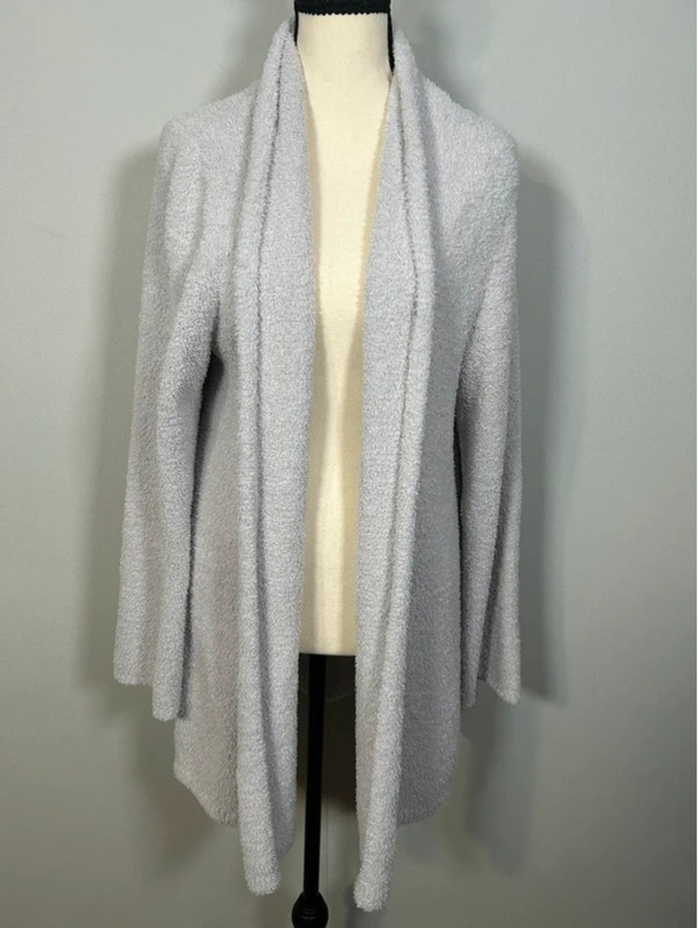 Stars Above Cozy Light Lavender Open Front Drape Cardigan M/L Soft Plush Sweater